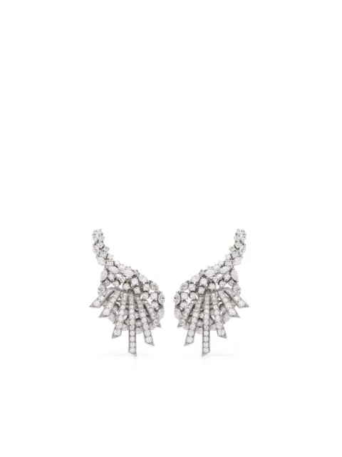 Yeprem 18kt white gold Y-Couture diamond earrings Silver EA1961