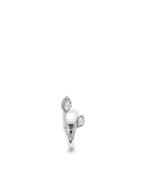 Yeprem 18kt white gold Whisper diamond ear cuff Silver EA2336