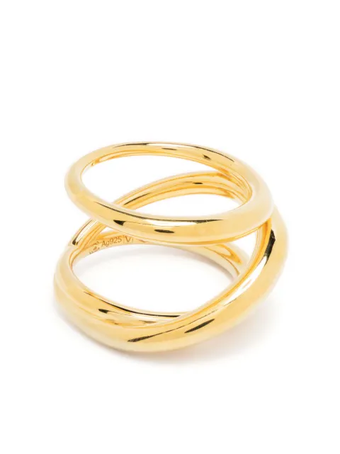 Charlotte Chesnais Triplet gold-plated silver ring Gold 22BA045VERVERMEIL