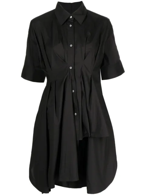 JNBY short-sleeve asymmetric mini dress Black 5N4G13450