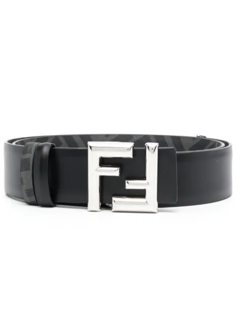 FENDI logo-buckle leather belt Black 7C0488AFF2F0GXN