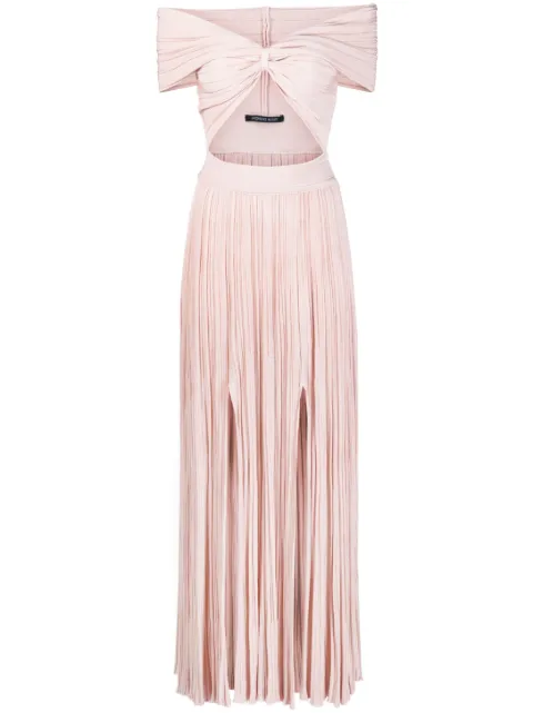 Antonino Valenti plissé-effect knit cut-out dress Pink 5213AV23S