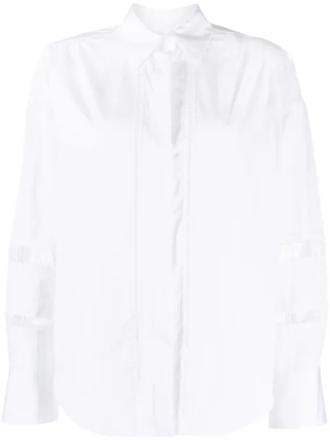 Lorena Antoniazzi long-sleeved cotton shirt White R2362CA01F3434