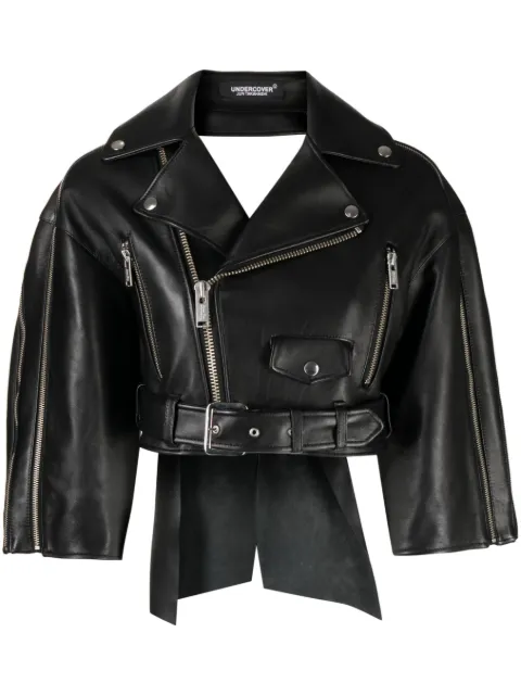 Undercover cut-out biker jacket Black UC1C1203