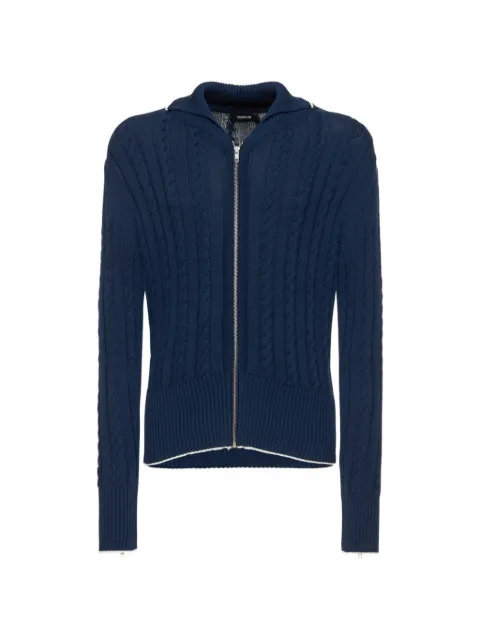 EGONlab. bunny-graphic knitted cardigan Blue SS23KN001