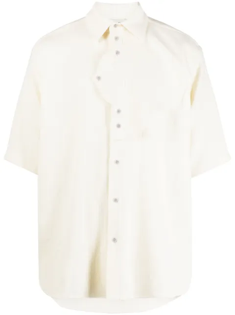 GmbH layered-detail terry-cloth shirt Neutrals SAMMASS23