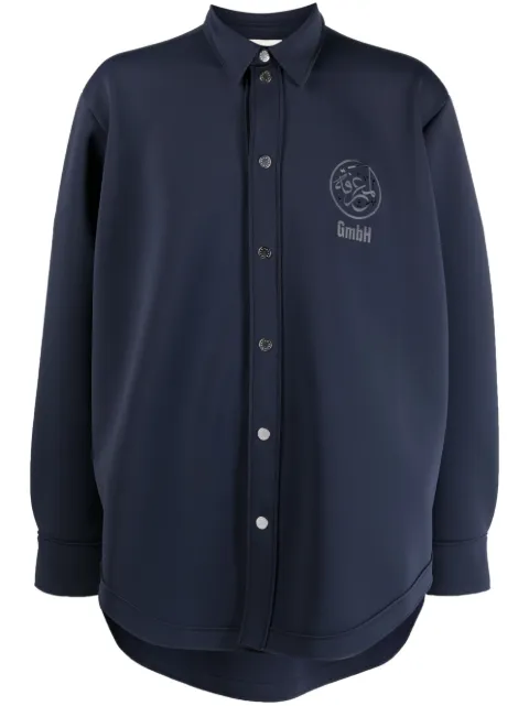 GmbH logo-print recycled nylon shirt Blue ENDYIASS23S