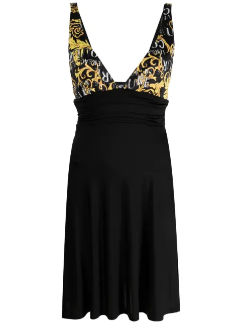 Versace logo-print minidress Black 74HAO909JS162