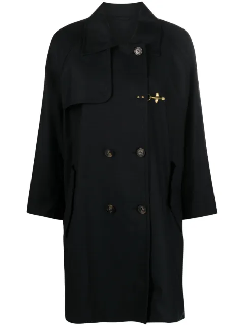 Fay double-breasted trench coat Black NAW62463020UXR