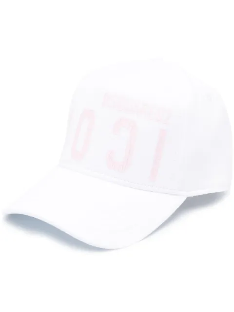 DSQUARED2 logo-print baseball cap White BCM066708C03567