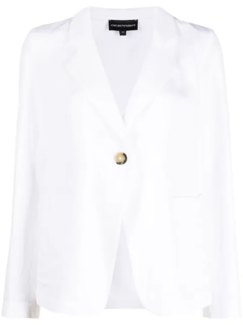 Emporio Armani cut-out detail blazer White 3R2G742NM8Z