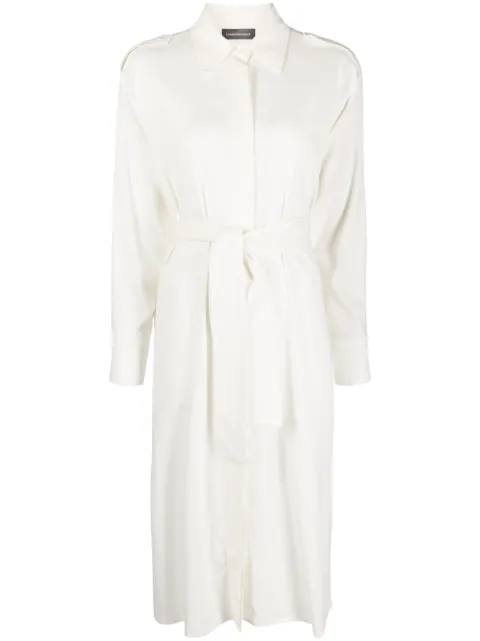 Lorena Antoniazzi tied midi shirtdress White E2364AB02A4247