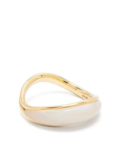 Fernando Jorge 18kt yellow gold Stream Wave mother-of-pearl ring Gold 41201100200039