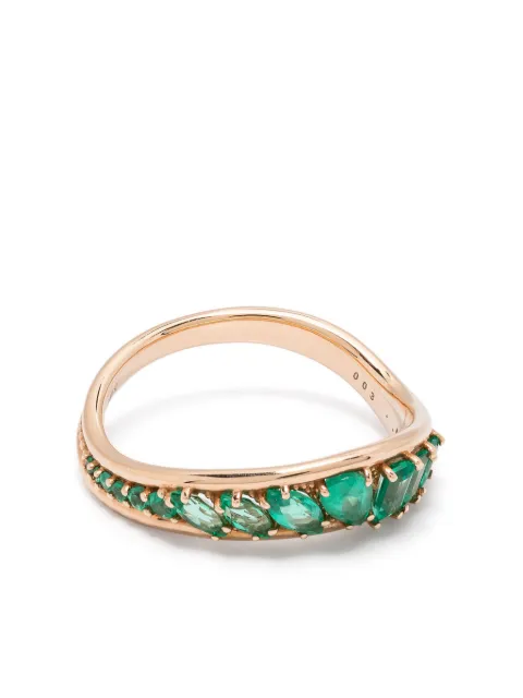 Fernando Jorge 18kt rose gold Stream Wave emerald ring Pink 41201060402000