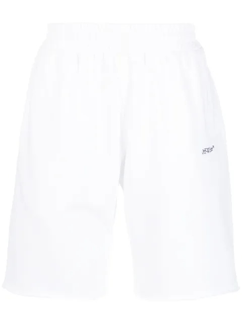 Off-White Scribble Diag print track shorts White OMCI006S23FLE0040110
