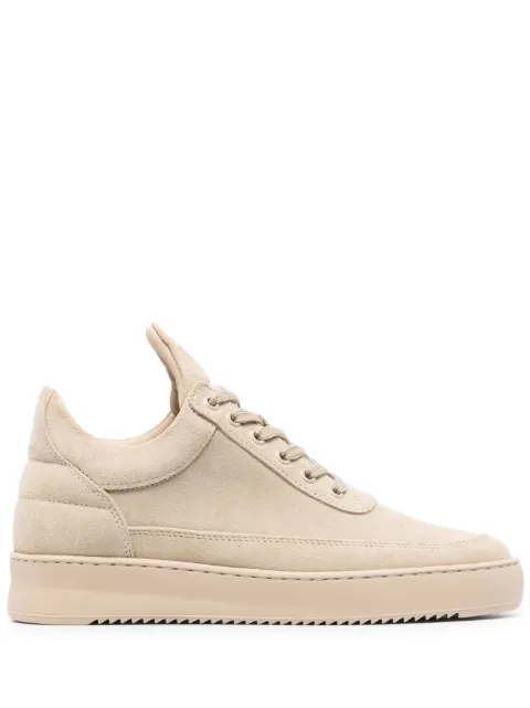 Filling Pieces logo-embroidered suede sneakers Neutrals 10122791990