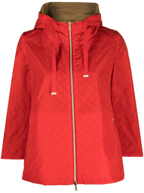 Herno reversible monogram-print jacket Red GI000192D12482J