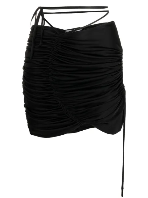 ANDREĀDAMO cut-out detail asymmetric skirt Black ADSS23SK03315473