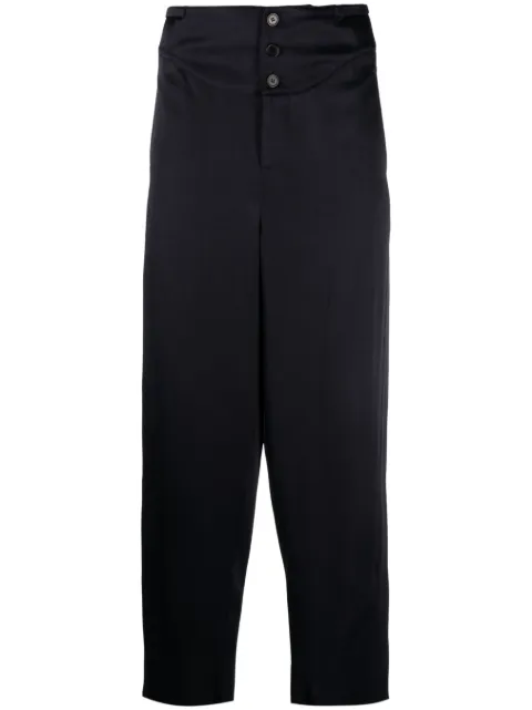 Saint Laurent silk tailored trousers Blue 734820Y3G36