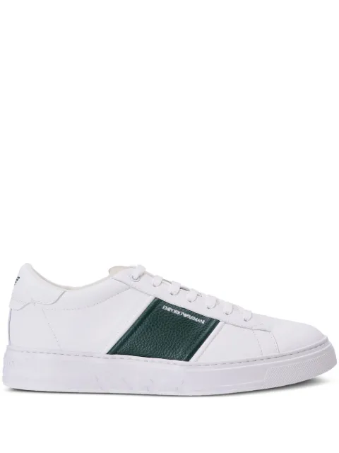 Emporio Armani logo-print low-top leather sneakers White X4X570XN840
