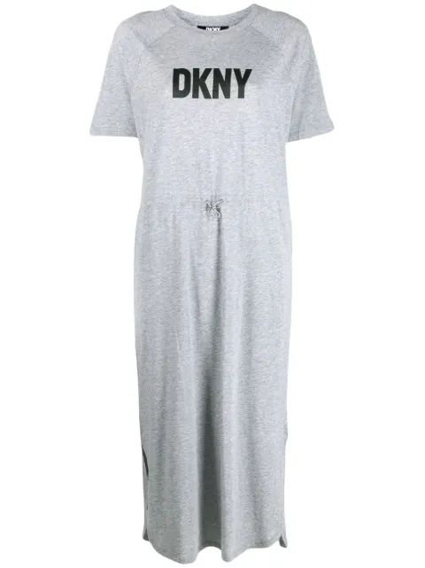 DKNY logo-print T-shirt dress Grey P1BD7EGQ
