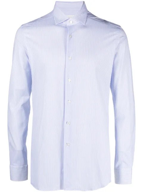 Xacus vertical stripe-print shirt White ACT558ML41607