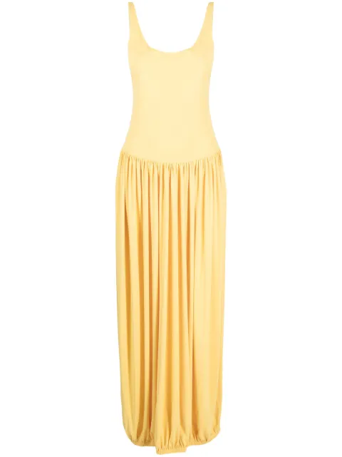 Lanvin U-neck sleeveless dress Yellow RWDR00574792E23