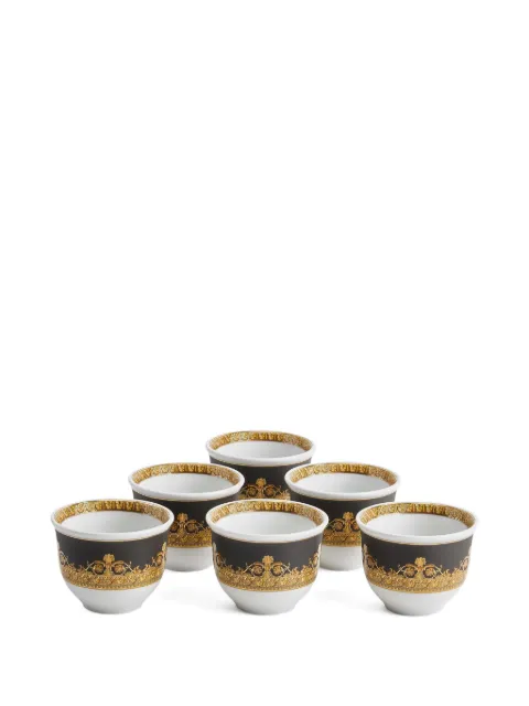 Versace I Love Baroque porcelain cups (set of six) Black 1441340365128403