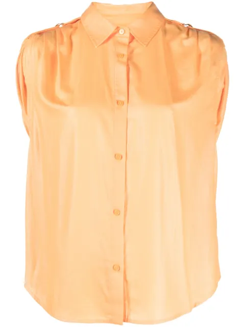 DKNY shoulder roll-tab blouse Orange P3BATR38