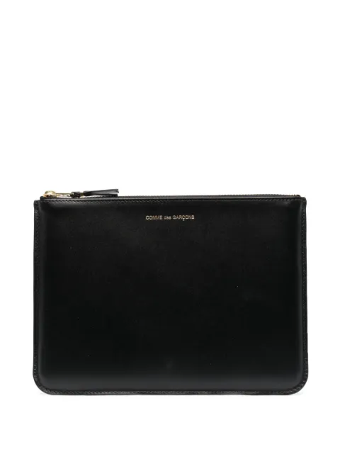 Comme Des Garçons Wallet engraved-logo leather wallet Black SA5100CP