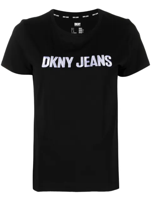 DKNY embossed-logo short-sleeve T-shirt Black E31FUDNA