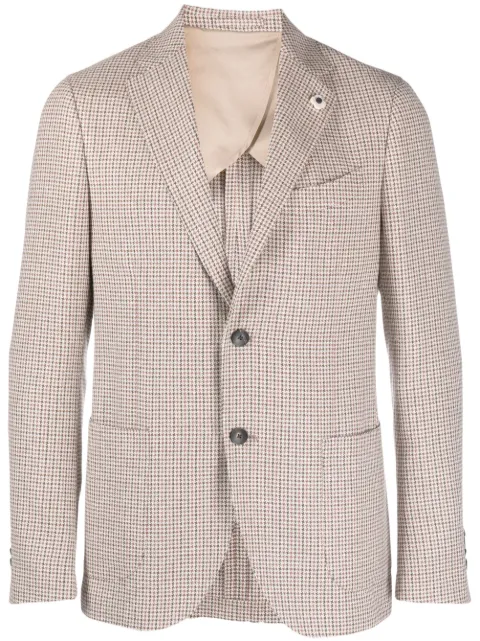 Lardini Pota houndstooth-pattern blazer Neutrals EP566AVEPSS60538