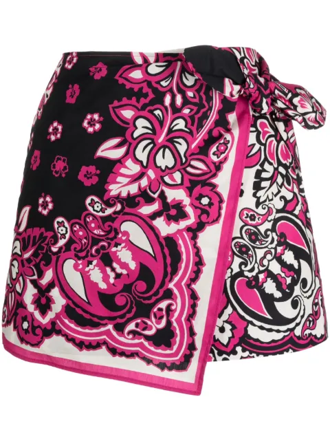 RED Valentino bandana-print cotton skort Pink RRFJ106SM