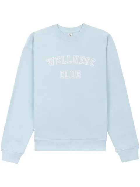 Sporty & Rich Wellness Club crew-neck sweatshirt Blue CR761BB