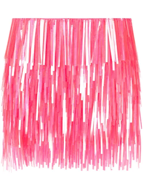 Sportmax fringe-design tiered mini skirt Pink 2321011838600