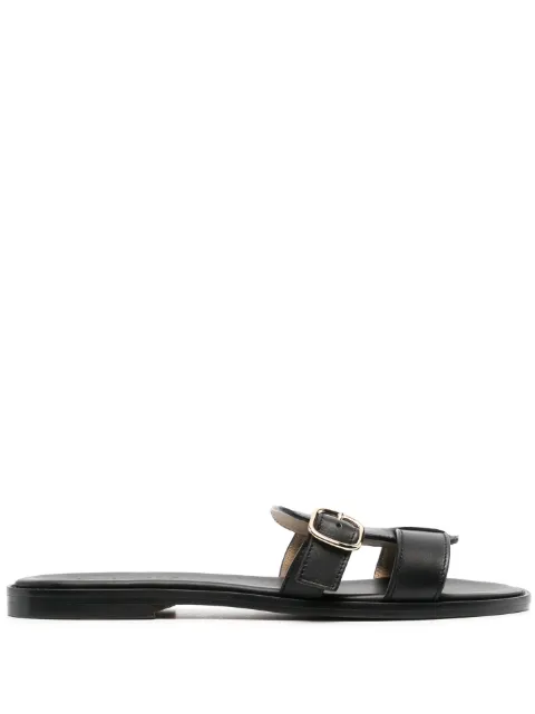 Doucal's Fibbia buckle-detail leather sandals Black DD8483BETTUF073NN00
