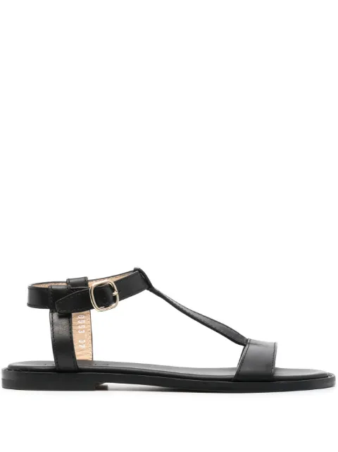 Doucal's Fibbia T-bar leather sandals Black DD8553BETTUF073NN00