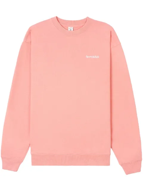 Sporty & Rich logo-print crew-neck sweatshirt Pink CR495FL
