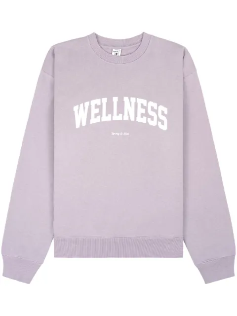 Sporty & Rich Wellness cotton sweatshirt Purple CR831FCFADEDLILACWHITE