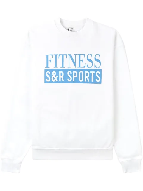Sporty & Rich logo-print cotton sweatshirt White CR195WH
