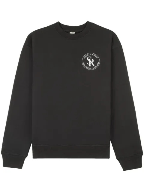 Sporty & Rich S&R logo-print sweatshirt Black CR651FB