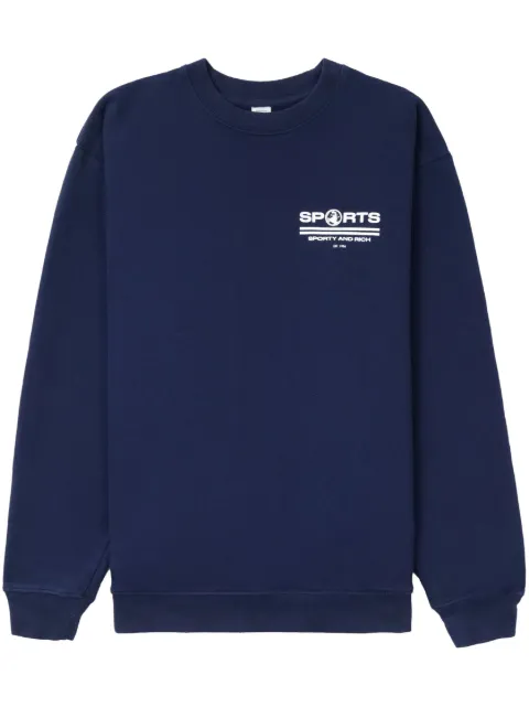 Sporty & Rich Sports logo-print sweatshirt Blue CR492NA