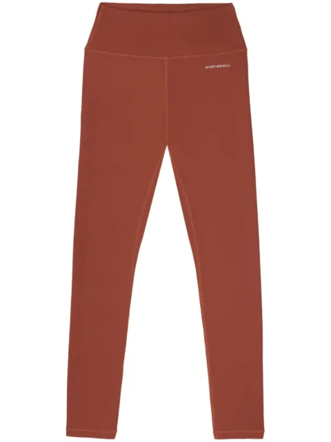 Sporty & Rich logo-print high-waisted leggings Red LE543BR