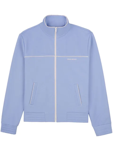Sporty & Rich logo-print zip-fastening jacket Blue JA671HY
