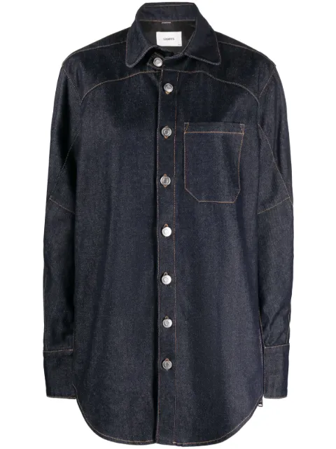 Coperni Moto oversized denim shirt Blue COPCH30249