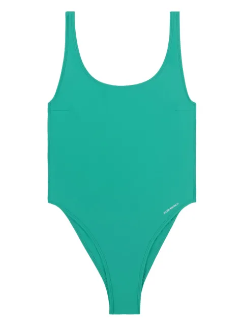 Sporty & Rich Carla logo-print swimsuit Green SM811JD