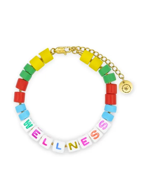 Sporty & Rich Wellness bead-embellished bracelet Blue AC478PE