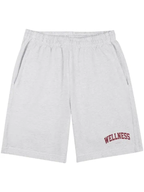 Sporty & Rich Wellness Ivy logo-print shorts Grey SH702HG