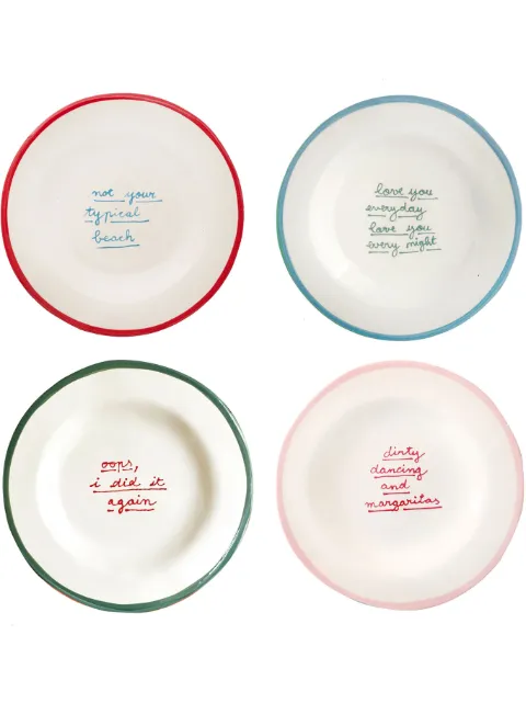 LAETITIA ROUGET I Put A Spell On You dessert plate (set of 4) White 22LRP04IPASS