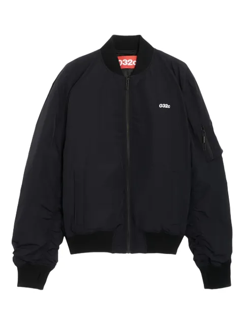 032c logo-embroidered bomber jacket Black SS23L4010